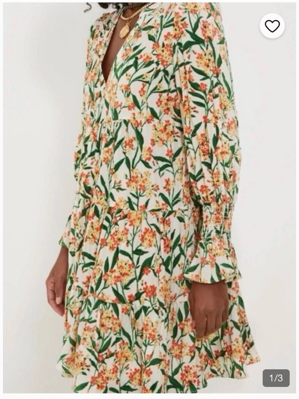 Pomander Place Floral Tiered Mini Dress
